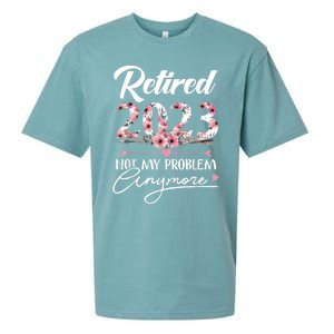 Retired  Not My Problem Anymore Funny Retirement Gifts Sueded Cloud Jersey T-Shirt