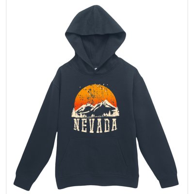 Retro Nevada Mountains Graphic Image Souvenir Us State Pride Urban Pullover Hoodie