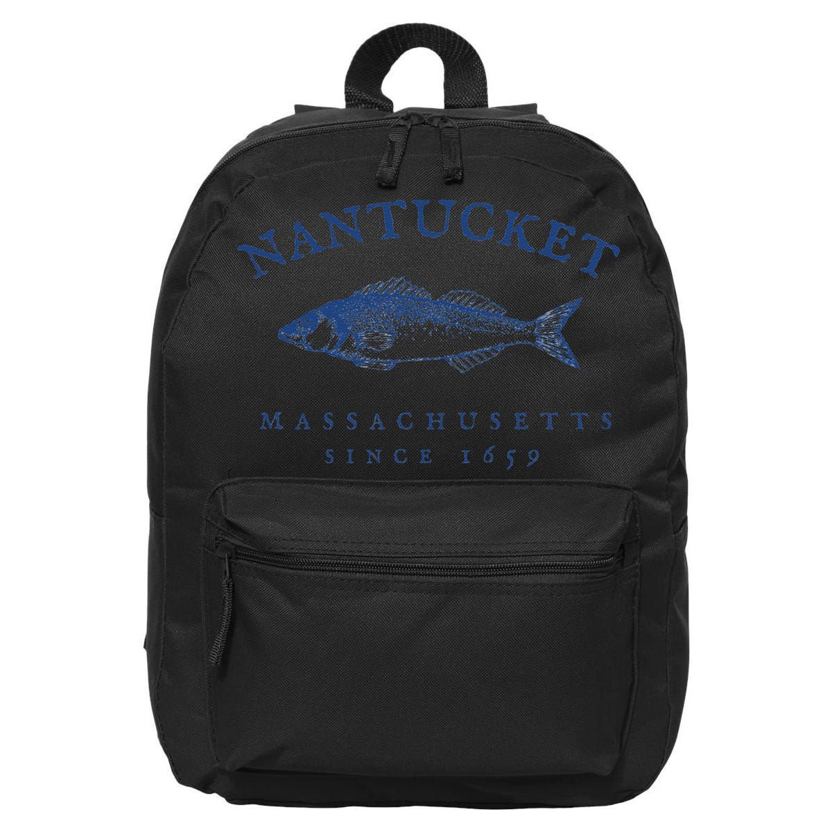 Retro Nantucket Massachusetts Fishing 16 in Basic Backpack