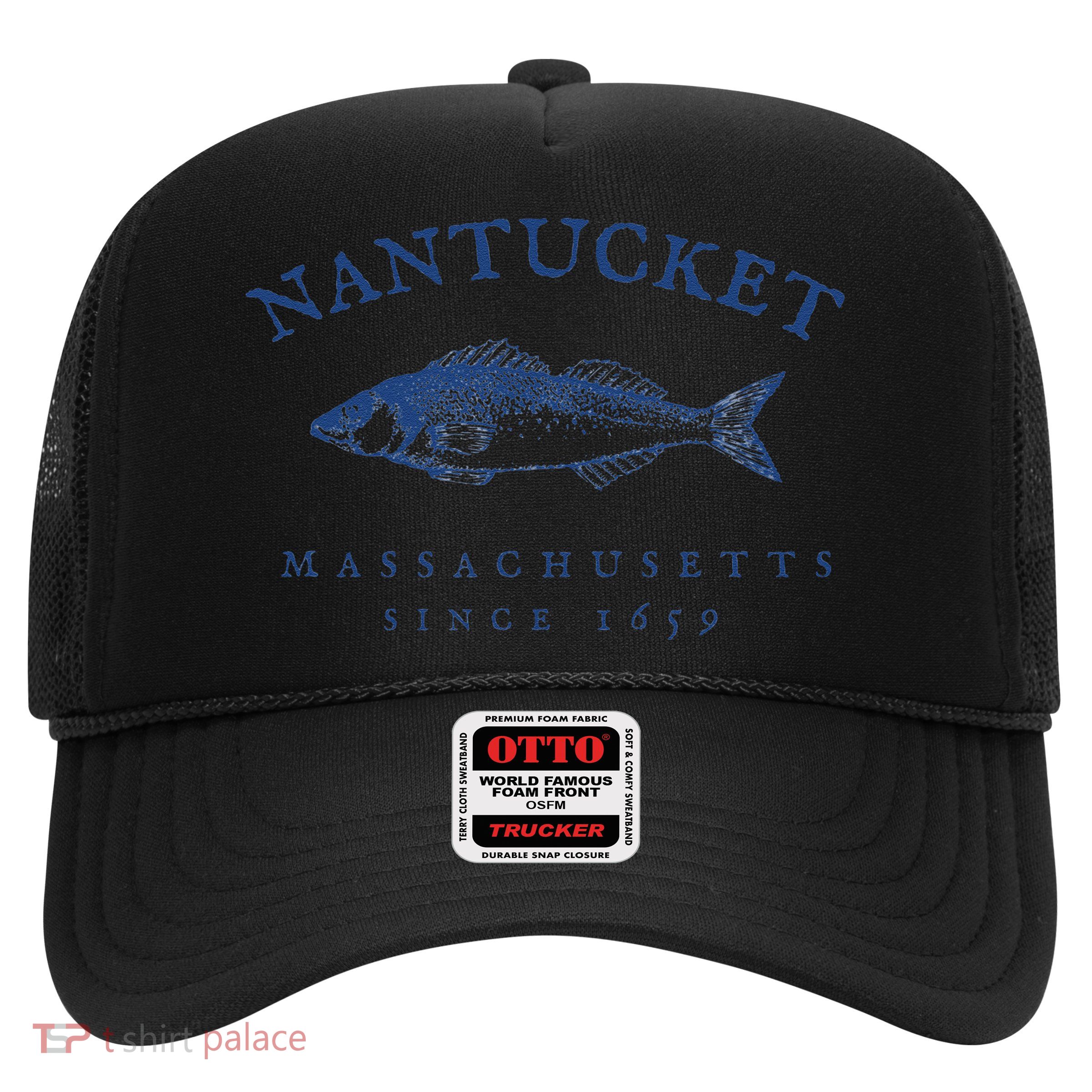 Retro Nantucket Massachusetts Fishing Trucker Hat
