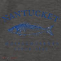 Retro Nantucket Massachusetts Fishing Vector Backpack