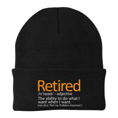 Retired Not My Problem Anymore Retired Definition Knit Cap Winter Beanie
