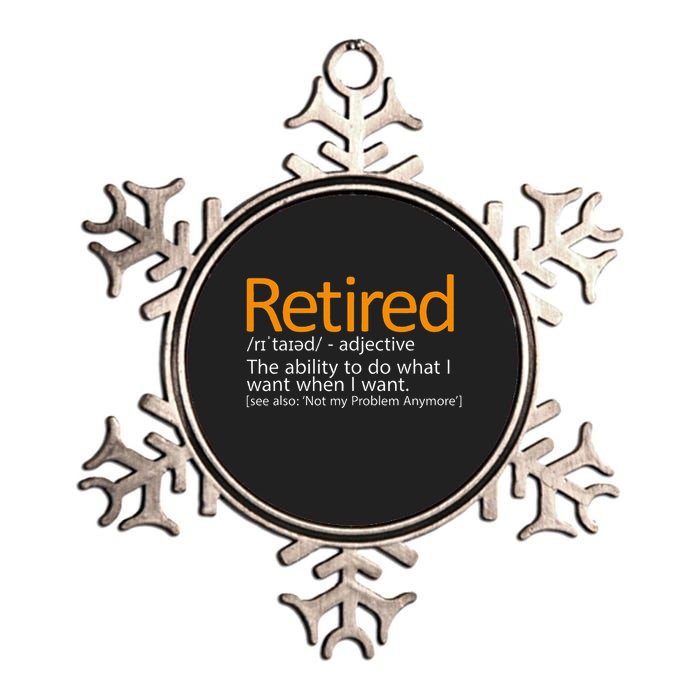 Retired Not My Problem Anymore Retired Definition Metallic Star Ornament