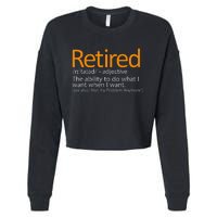 Retired Not My Problem Anymore Retired Definition Cropped Pullover Crew