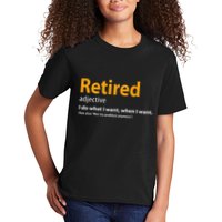 Retired Not My Problem Anymore Funny Retired Definition Kids T-Shirt