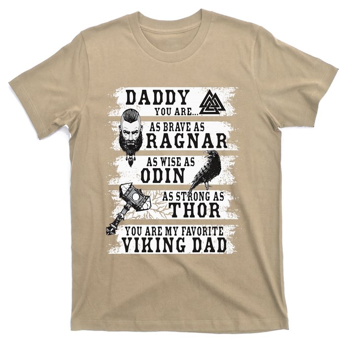 Retro Norse Mythology & Viking Saying Best Viking Daddy T-Shirt