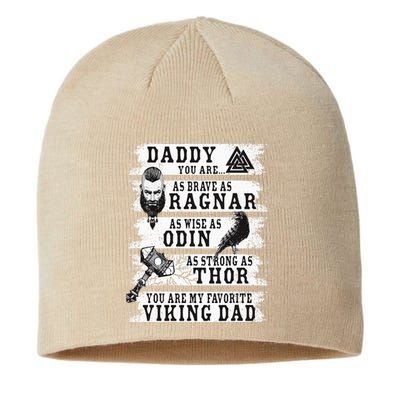 Retro Norse Mythology & Viking Saying Best Viking Daddy Sustainable Beanie