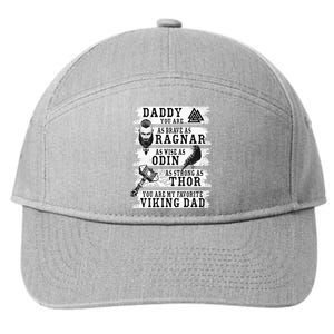 Retro Norse Mythology & Viking Saying Best Viking Daddy 7-Panel Snapback Hat