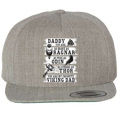 Retro Norse Mythology & Viking Saying Best Viking Daddy Wool Snapback Cap