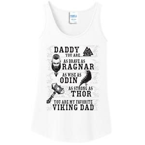 Retro Norse Mythology & Viking Saying Best Viking Daddy Ladies Essential Tank