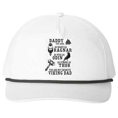 Retro Norse Mythology & Viking Saying Best Viking Daddy Snapback Five-Panel Rope Hat