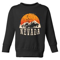 Retro Nevada Mountains Graphic Image Souvenir Us State Pride Toddler Sweatshirt