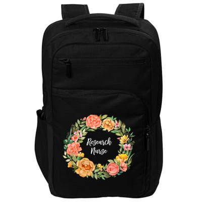 Rn Nursing Medical Professional Floral Research Nurse Great Gift Impact Tech Backpack