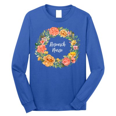 Rn Nursing Medical Professional Floral Research Nurse Great Gift Long Sleeve Shirt