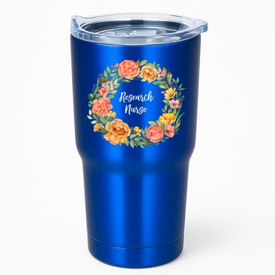 Rn Nursing Medical Professional Floral Research Nurse Great Gift Tumbler