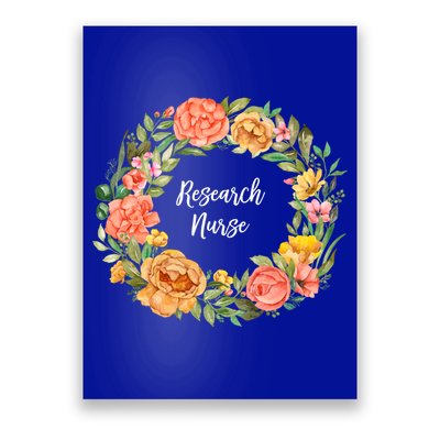 Rn Nursing Medical Professional Floral Research Nurse Great Gift Poster