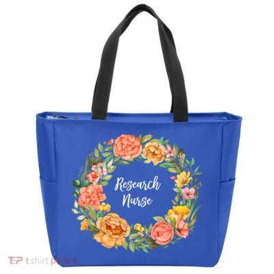 Rn Nursing Medical Professional Floral Research Nurse Great Gift Zip Tote Bag
