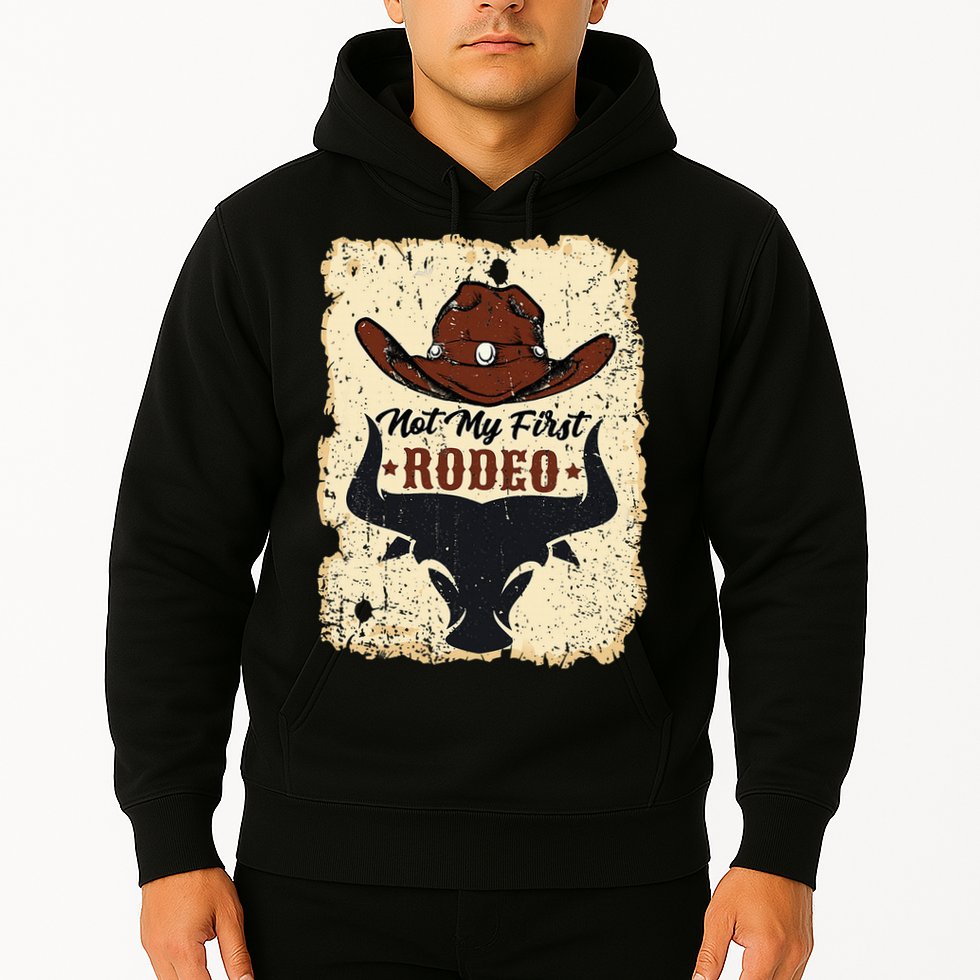retro not my first rodeo  rodeo western country cowboy  Hoodie