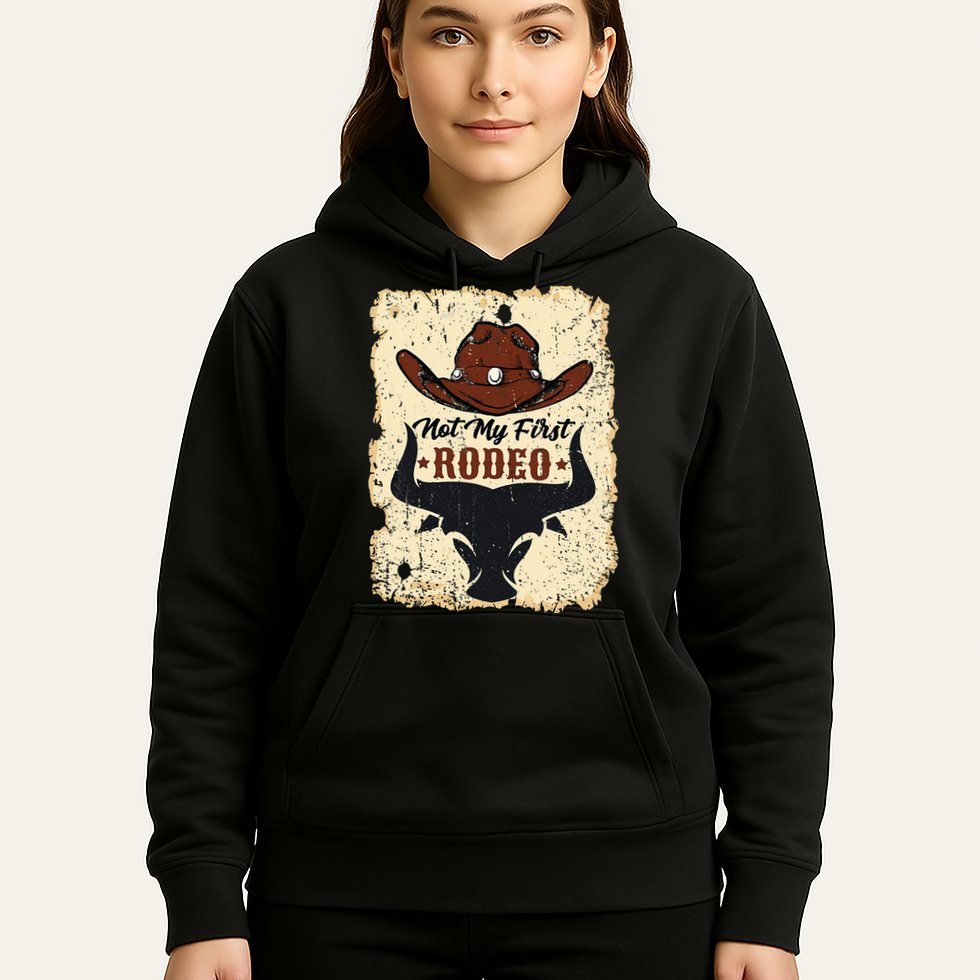 retro not my first rodeo  rodeo western country cowboy  Hoodie