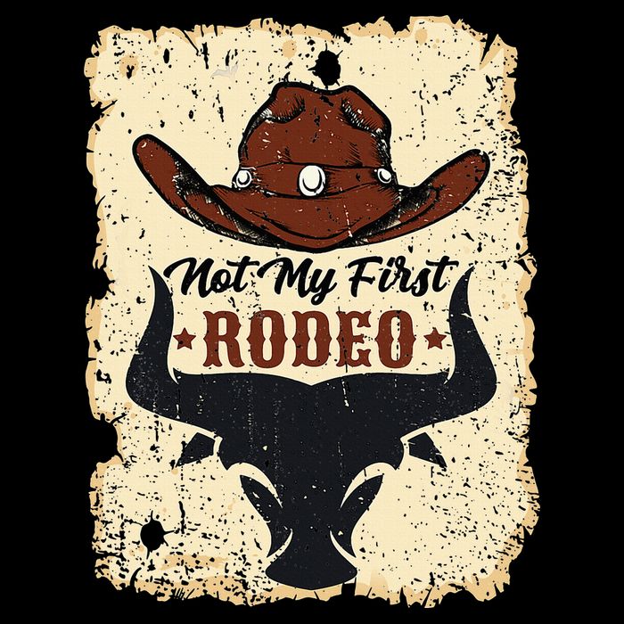 retro not my first rodeo  rodeo western country cowboy  Hoodie