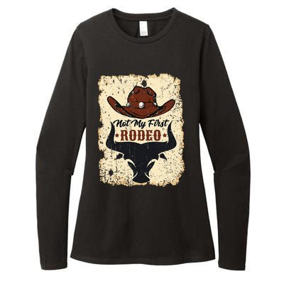 retro not my first rodeo  rodeo western country cowboy  Womens CVC Long Sleeve Shirt