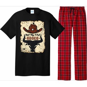 retro not my first rodeo  rodeo western country cowboy  Pajama Set