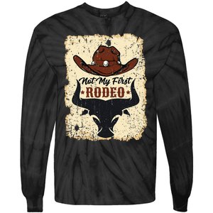 retro not my first rodeo  rodeo western country cowboy  Tie-Dye Long Sleeve Shirt