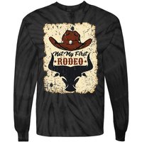 retro not my first rodeo  rodeo western country cowboy  Tie-Dye Long Sleeve Shirt