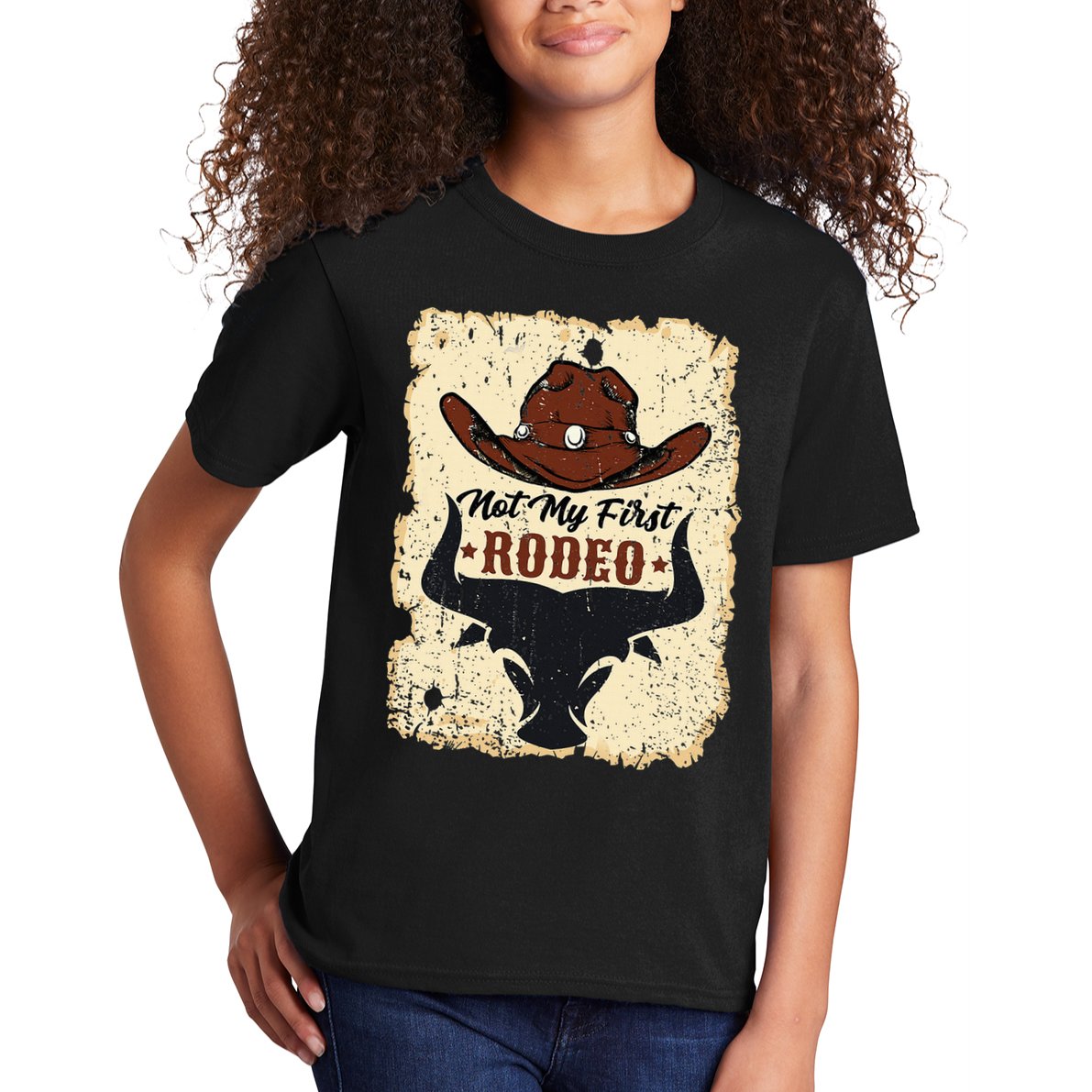 retro not my first rodeo  rodeo western country cowboy  Kids T-Shirt