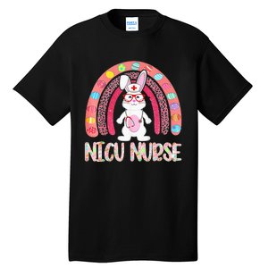 Rainbow NICU Nurse Easter Nurse Floral Bunny Tall T-Shirt