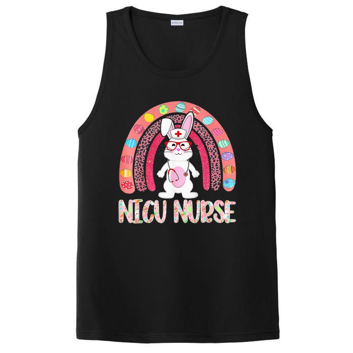 Rainbow NICU Nurse Easter Nurse Floral Bunny PosiCharge Competitor Tank