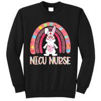 Rainbow NICU Nurse Easter Nurse Floral Bunny Sweatshirt