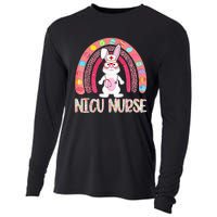 Rainbow NICU Nurse Easter Nurse Floral Bunny Cooling Performance Long Sleeve Crew