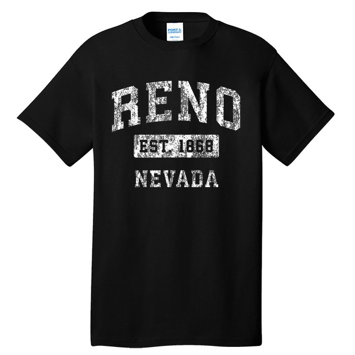 Reno Nevada Nv Vintage Established Sports Tall T-Shirt