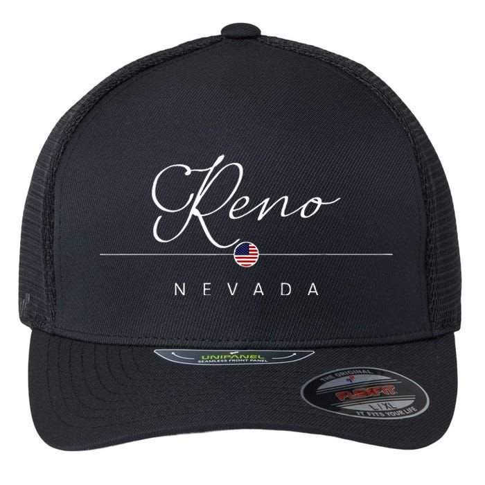 Reno Nevada NV On Reno Flexfit Unipanel Trucker Cap