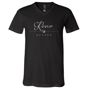 Reno Nevada Nv On Reno V-Neck T-Shirt