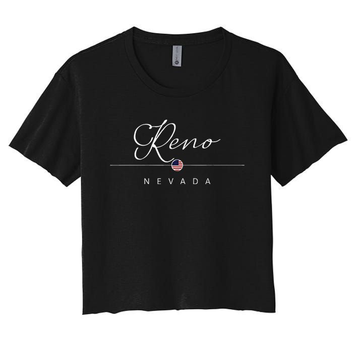 Reno Nevada Nv On Reno Women's Crop Top Tee