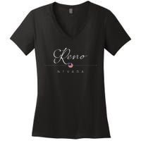 Reno Nevada Nv On Reno Women's V-Neck T-Shirt