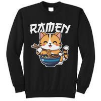 Ramen Noodle Neko Cat Japanese Kawaii Manga Anime Gift Tall Sweatshirt