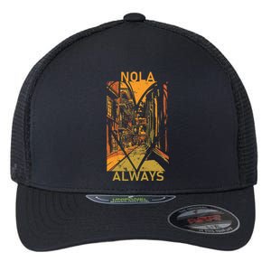 Remember Nola Never Forget New Orleans Always Support Strong Flexfit Unipanel Trucker Cap