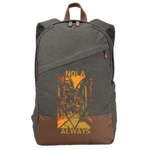 Remember Nola Never Forget New Orleans Always Support Strong Cotton Canvas Backpack