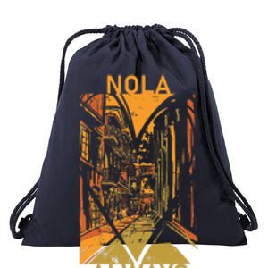 Remember Nola Never Forget New Orleans Always Support Strong Drawstring Bag