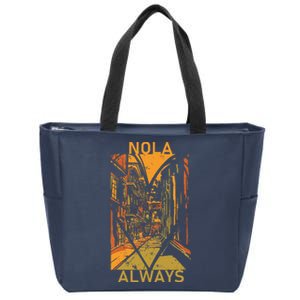 Remember Nola Never Forget New Orleans Always Support Strong Zip Tote Bag