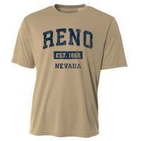 Reno Nevada Nv Vintage Established Cooling Performance Crew T-Shirt