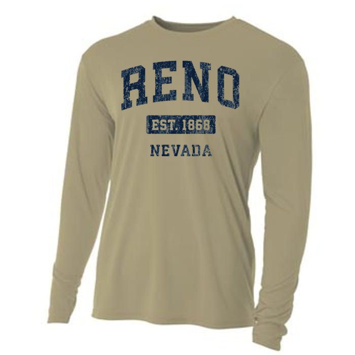 Reno Nevada Nv Vintage Established Cooling Performance Long Sleeve Crew