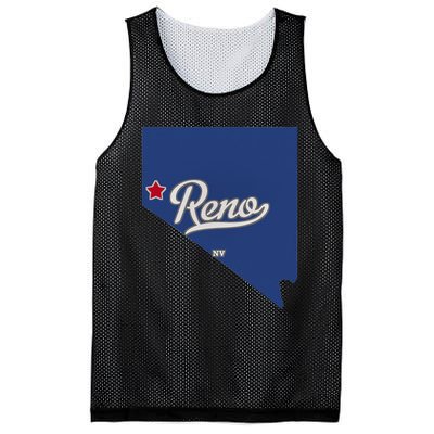 Reno Nevada NV Map Mesh Reversible Basketball Jersey Tank