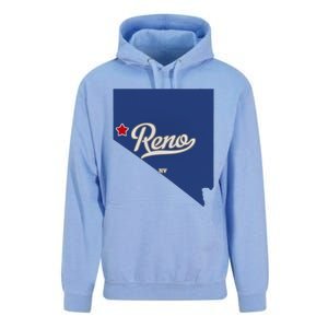 Reno Nevada NV Map Unisex Surf Hoodie