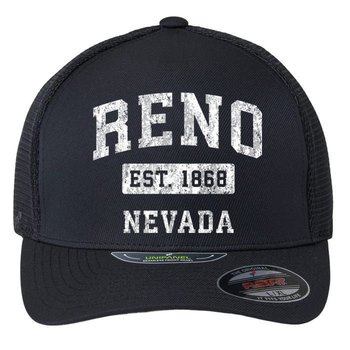 Reno Nevada Nv Vintage Established Sports Flexfit Unipanel Trucker Cap