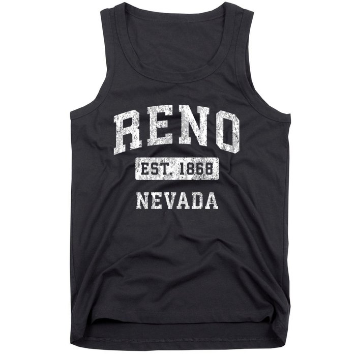 Reno Nevada Nv Vintage Established Sports Tank Top