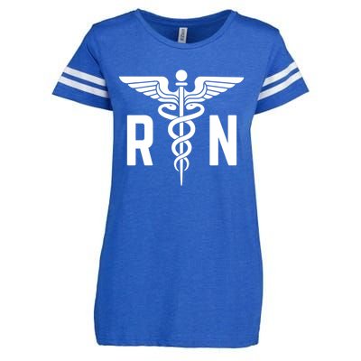 Registered Nurse Nursing Heros Meaningful Gift Patriotic Cute Gift Enza Ladies Jersey Football T-Shirt